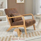 Fauteuil d'appoint en velours du milieu du siècle avec coussin lombaire