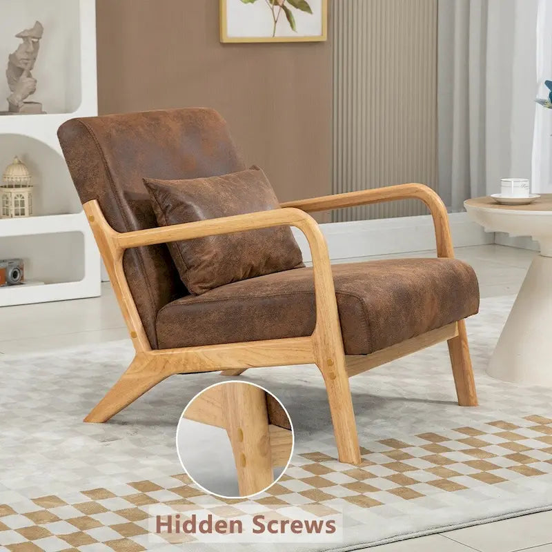 Fauteuil d'appoint en velours du milieu du siècle avec coussin lombaire