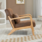 Fauteuil d'appoint en velours du milieu du siècle avec coussin lombaire