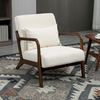 Fauteuil d'appoint en velours du milieu du siècle avec coussin lombaire