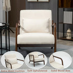 Fauteuil d'appoint en velours du milieu du siècle avec coussin lombaire
