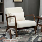 Fauteuil d'appoint en velours du milieu du siècle avec coussin lombaire