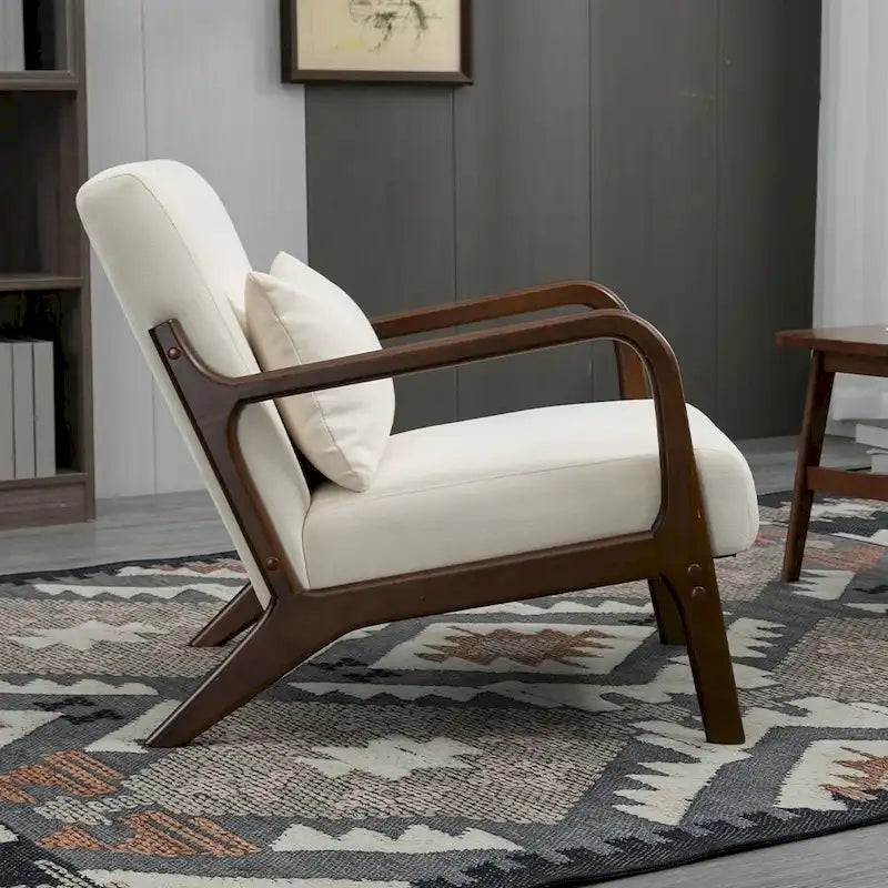 Fauteuil d'appoint en velours du milieu du siècle avec coussin lombaire