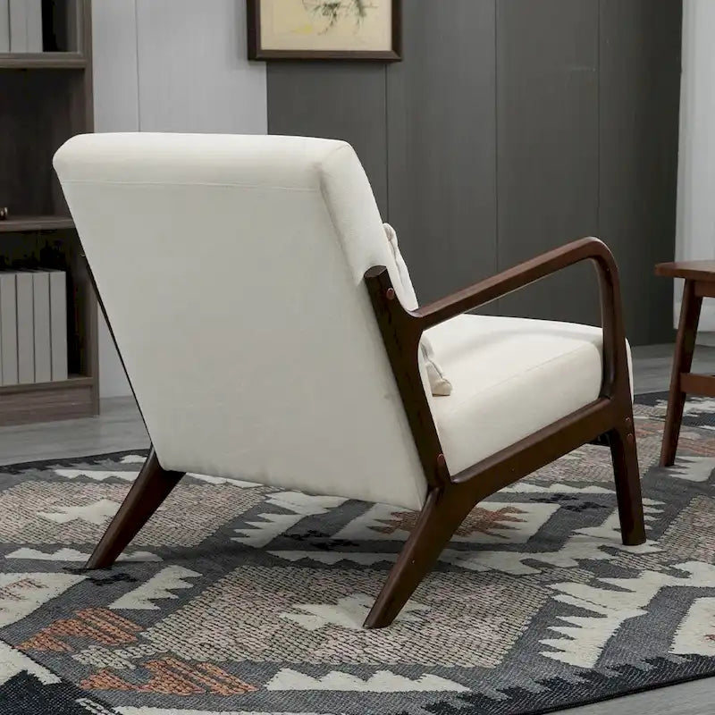 Fauteuil d'appoint en velours du milieu du siècle avec coussin lombaire