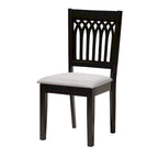 Ensemble de salle à manger moderne en tissu et bois