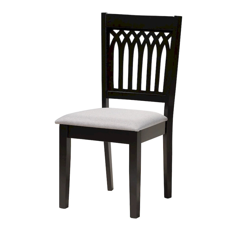 Ensemble de salle à manger moderne en tissu et bois