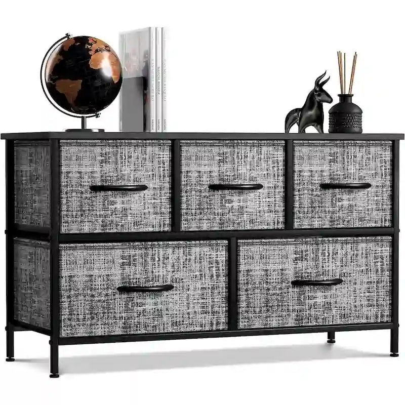 Commode 5 tiroirs avec coffre de rangement pour chambre et maison