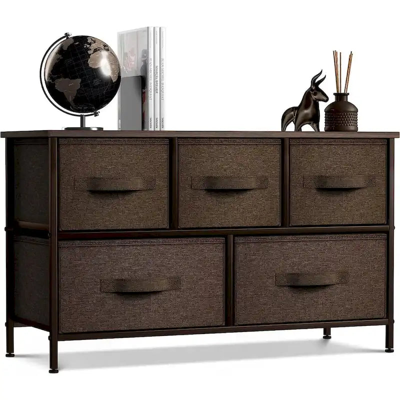 Commode 5 tiroirs avec coffre de rangement pour chambre et maison