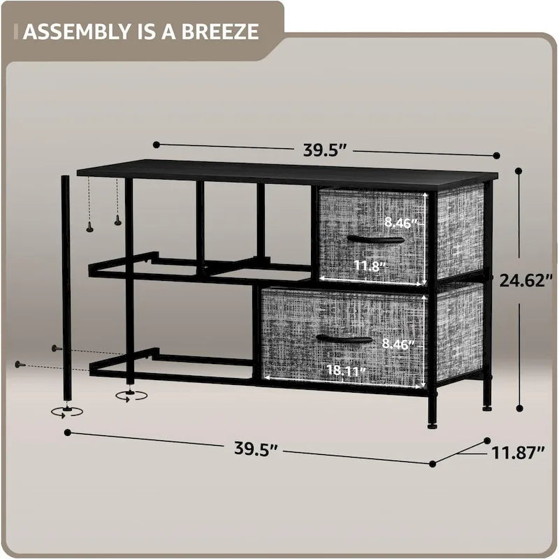 Commode 5 tiroirs avec coffre de rangement pour chambre et maison