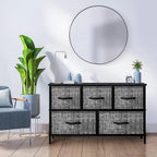 Commode 5 tiroirs avec coffre de rangement pour chambre et maison