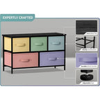 Commode 5 tiroirs avec coffre de rangement pour chambre et maison