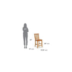 Tabouret de bar avec finition chêne et assise profilée