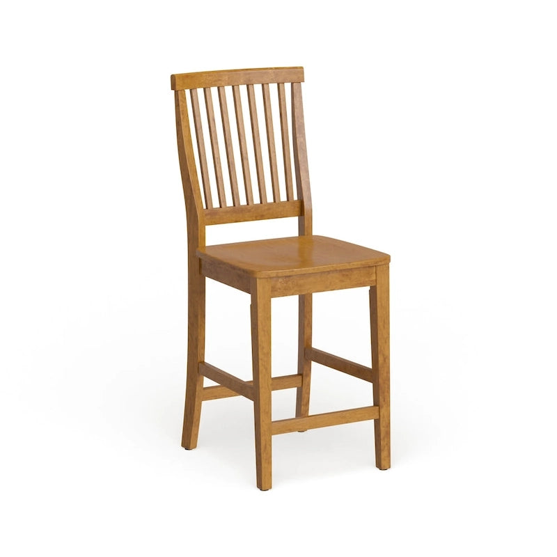 Tabouret de bar avec finition chêne et assise profilée