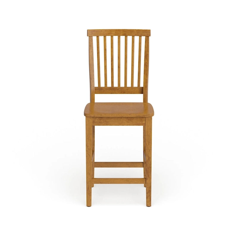 Tabouret de bar avec finition chêne et assise profilée