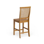 Tabouret de bar avec finition chêne et assise profilée