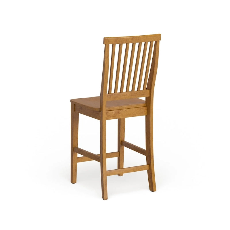 Tabouret de bar avec finition chêne et assise profilée