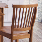 Tabouret de bar avec finition chêne et assise profilée
