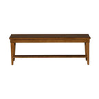 Banc en bois d'hévéa finition tabac