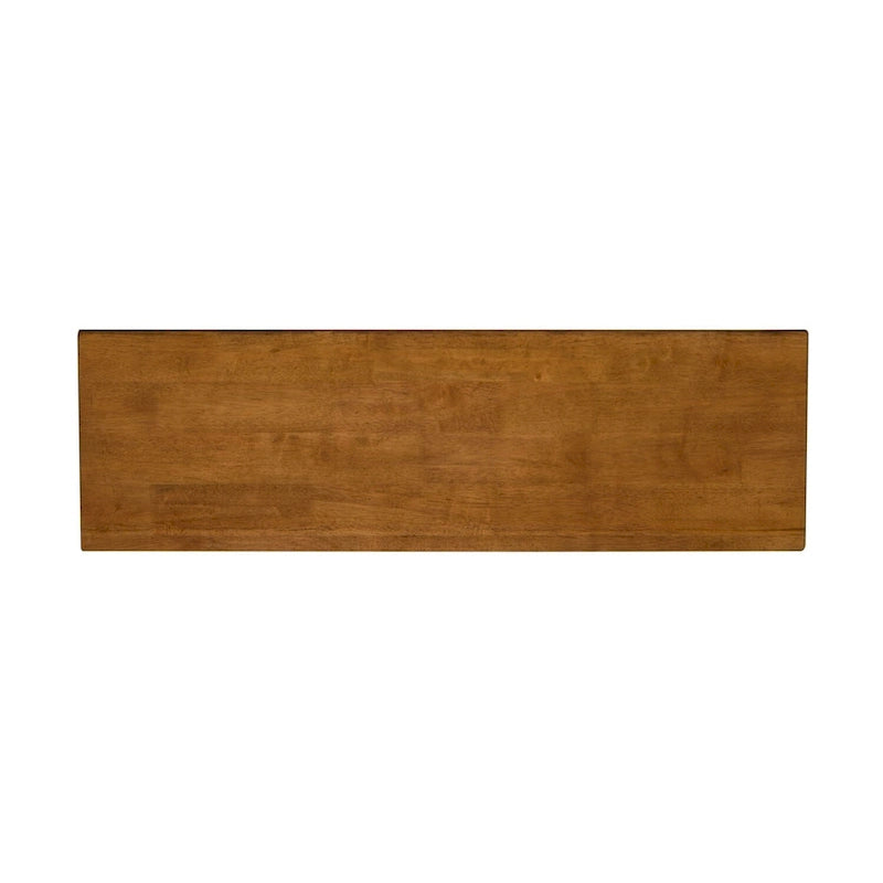 Banc en bois d'hévéa finition tabac