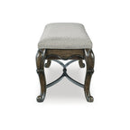 Banc de salle à manger marron foncé avec tiroir de rangement - 63,25L x 17,5P x 20,25H