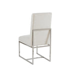 Chaises de salle à manger en tissu naturel avec pieds en métal (Lot de 2)
