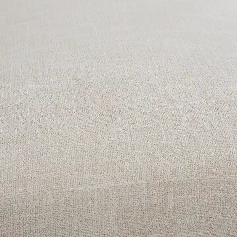 Chaises de salle à manger en tissu naturel avec pieds en métal (Lot de 2)