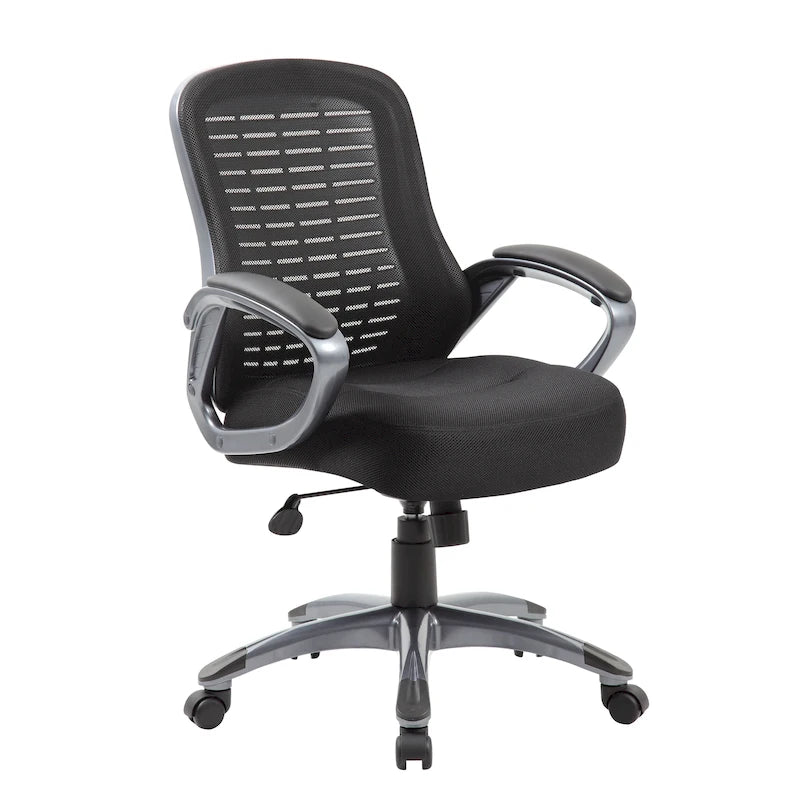 Chaise de bureau à dossier haut et maillé avec nervures