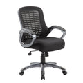 Chaise de bureau à dossier haut et maillé avec nervures