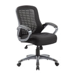 Chaise de bureau à dossier haut et maillé avec nervures
