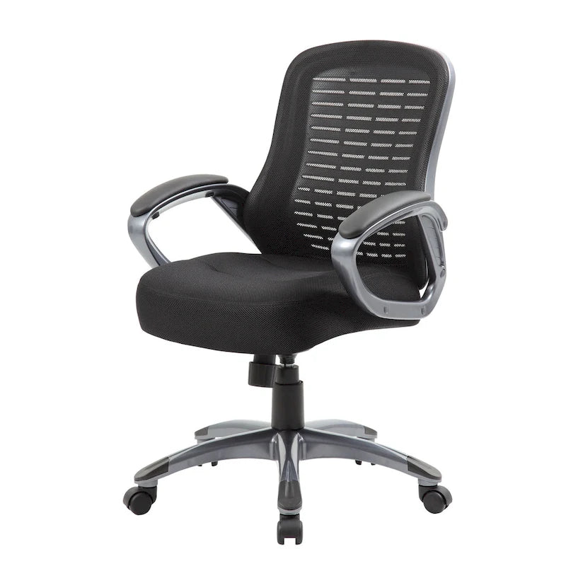 Chaise de bureau à dossier haut et maillé avec nervures