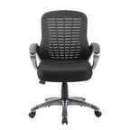 Chaise de bureau à dossier haut et maillé avec nervures
