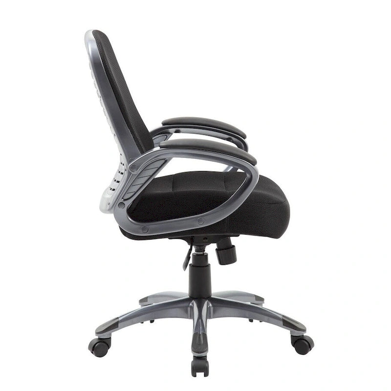 Chaise de bureau à dossier haut et maillé avec nervures