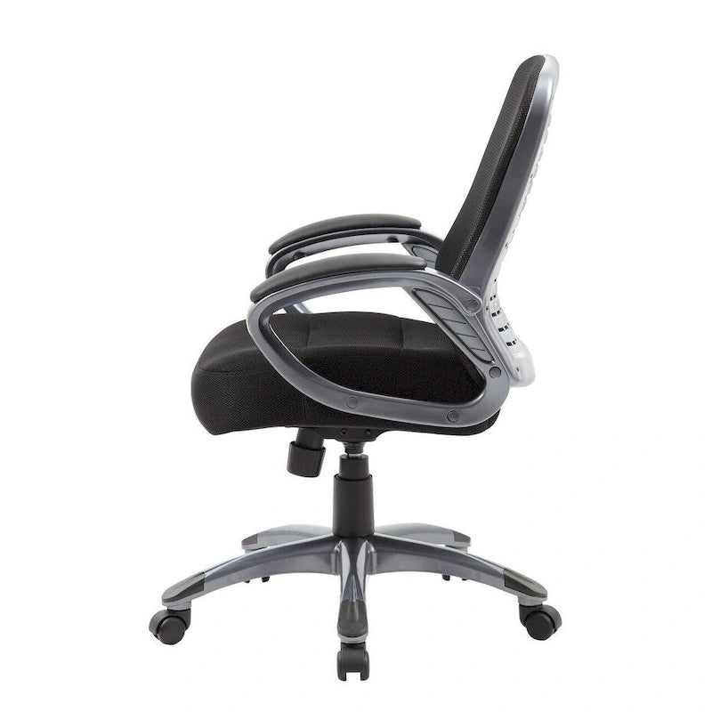 Chaise de bureau à dossier haut et maillé avec nervures