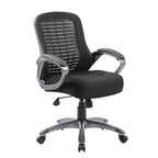 Chaise de bureau à dossier haut et maillé avec nervures