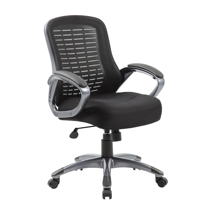 Chaise de bureau à dossier haut et maillé avec nervures