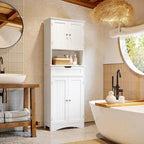 Armoire de rangement autoportante avec tiroir et étagères réglables