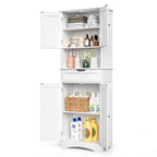 Armoire de rangement autoportante avec tiroir et étagères réglables
