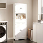 Armoire de rangement autoportante avec tiroir et étagères réglables