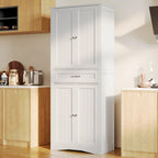 Armoire de rangement autoportante avec tiroir et étagères réglables