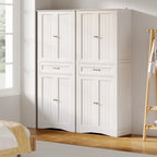 Armoire de rangement autoportante avec tiroir et étagères réglables