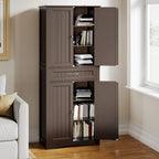 Armoire de rangement autoportante avec tiroir et étagères réglables