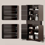 Armoire de rangement autoportante avec tiroir et étagères réglables