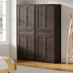 Armoire de rangement autoportante avec tiroir et étagères réglables