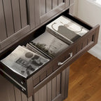 Armoire de rangement autoportante avec tiroir et étagères réglables
