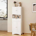 Armoire de rangement autoportante avec tiroir et étagères réglables