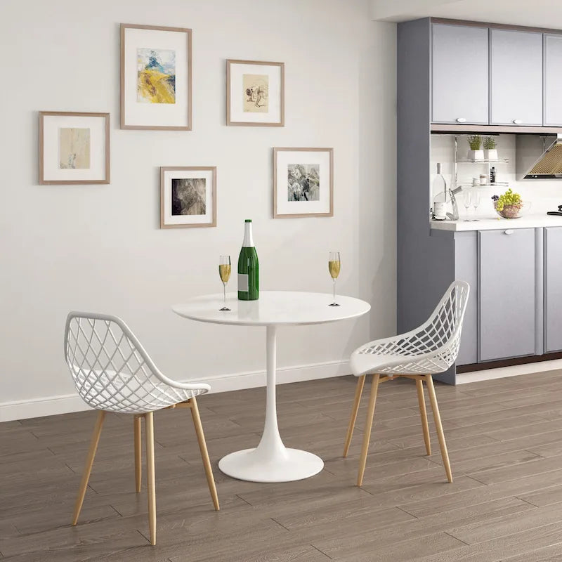 Table de café ronde Mid-Century Modern de 31,5 po