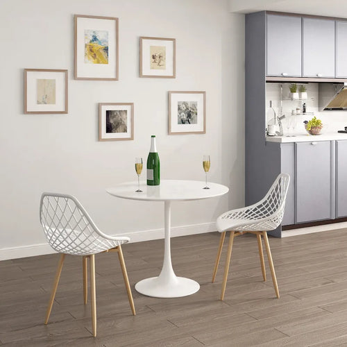 Table de café ronde Mid-Century Modern de 31,5 po