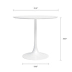 Table de café ronde Mid-Century Modern de 31,5 po