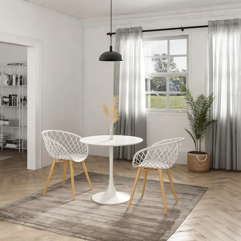 Table de café ronde Mid-Century Modern de 31,5 po