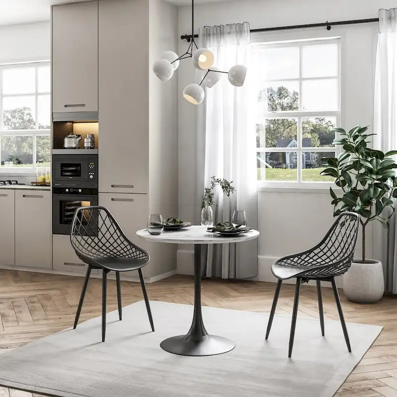 Table de café ronde Mid-Century Modern de 31,5 po